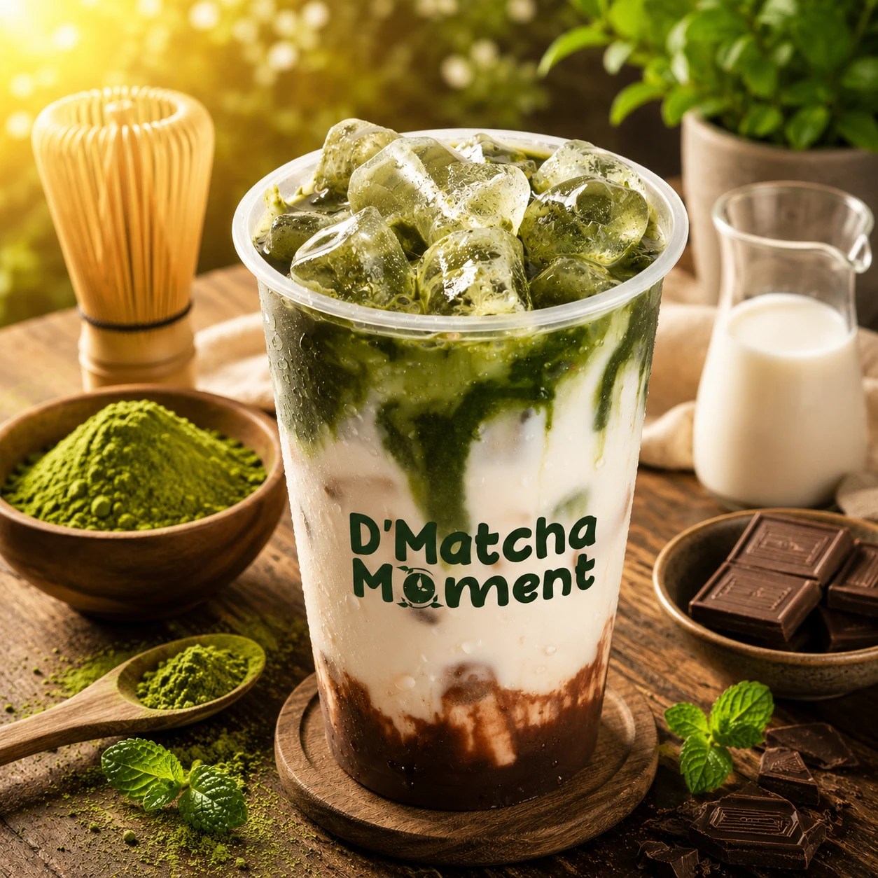 Choco Malt Matcha Latte